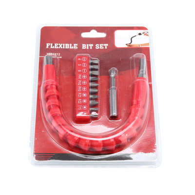 12Pcs/set Screwdriver Head Set  Electric Drill Connection Flexible Shaft