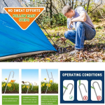 8PCS Heavy Duty Trampoline J-Shaped Metal Wind Stakes Pegs Tent Ground Anchor