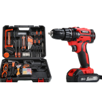36V Cordless Hammer Drill Set Electric Impact Driver Screwdriver 2 battery+charger