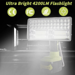50W 4200LM Flashlight Torch LED Work Light for Emergencies for Ryobi 18V Battery