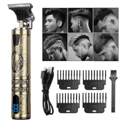 Small LCD Screen Display Professional Men Cordless Hair Clippers Beard Trimmer C