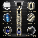 Small LCD Screen Display Professional Men Cordless Hair Clippers Beard Trimmer C