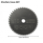 5Pcs 85mm Circular Saw Blade HSS TCT Mini Saw Blade 10 mm Bore Saw Cut Wood