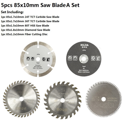 5Pcs 85mm Circular Saw Blade HSS TCT Mini Saw Blade 10 mm Bore Saw Cut Wood