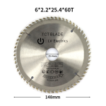 100PC Circular Saw Blade Tungsten Carbide Saw Blade for Wood 6" 60T TCT Blade