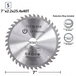 100PC Circular Saw Blade Tungsten Carbide Saw Blade for Wood 7" 40T TCT Blade