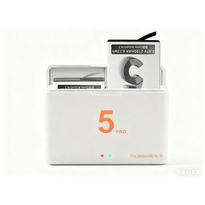 2Pcs 2100mAh Battery For DJI Osmo Action 5 Pro Action 4 Action 3 + Charging Box