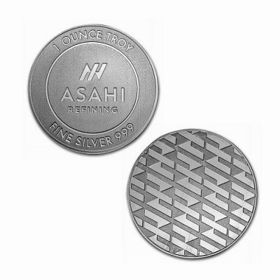 New 1-ounce troy Silver Asahi Mint Round Collectible Coin