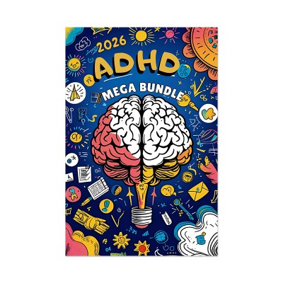 2026 Size A5 ADHD Planner 7-in-1 Mega Bundle for Focus & Mental Wellness