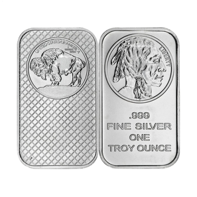 1 Troy Oz  Buffalo .999 Fine Collectible Silver Bar