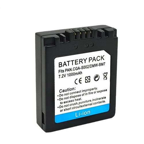 CGA-S002 DMW-BM7 Battery for Panasonic LUMIX DMC-FZ1 FZ2 FZ3 FZ4 FZ5 FZ10 FZ15