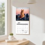 2026 Wall Calendar Magic Cat Abstract Art Monthly Planner and Home