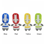1/4PCS Castle Crashers Blue Red yellow Green Knight Stuffed Plush Toy New