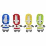 1/4PCS Castle Crashers Blue Red yellow Green Knight Stuffed Plush Toy New