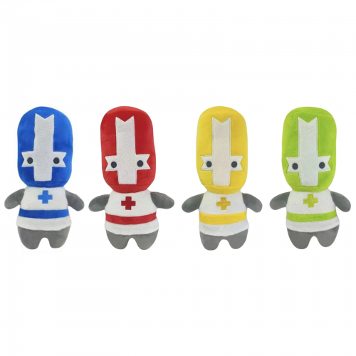 1/4PCS Castle Crashers Blue Red yellow Green Knight Stuffed Plush Toy New