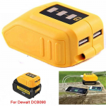 Converter USB Phone Charger Li-ion Battery Adapter 12V/20V For Dewalt DCB090