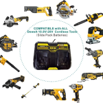 Twin Dual Charger DCB102 For Dewalt 2USB Ports Li-Ion 10.8/18/20v Site Plug
