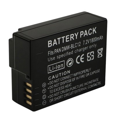 DMW-BLC12 Battery 1800mAh for Panasonic Lumix GX8 G7 G6 G5 G80 G90
