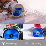 100pc Porcelain Tile Turbo Thin Diamond Dry Fast Cutting Blade/Disc 115
