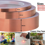 100PC 10mm*0.05mm  25M  Double-Side Adhesive Copper Slug Tape Snail Barrier conductive Repellent Guitar EMI
