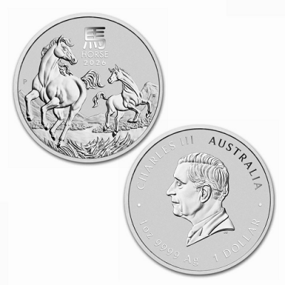 2026 New 1 oz  Silver  Lunar Year of the HORSE High Relief Proof Collectible Coin