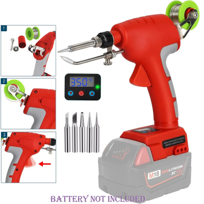 75W Cordless Electric Soldering Iron Gun For Milwaukee 18V Battery Home DIY NEW