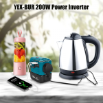 200W Portable Power Inverter for Makita 18V Battery Outdoor Generator Converter 200W Portable Power Inverter for Makita 18V Battery Outdoor Generator Converter