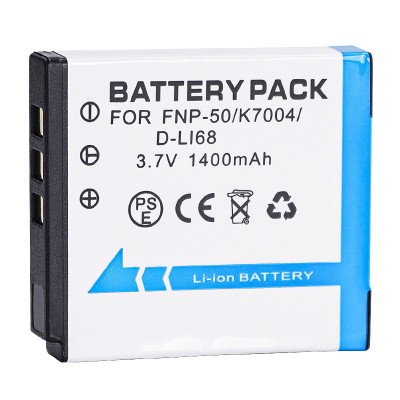 Battery for Fuji FNP50 Kodak K7004 Pentax D-Li68 Q7 Q10 Q-S1 D-Li122