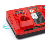 Rapid Charger for Milwaukee Dual M12 C12C 12V Li-ion battery XC 48-11-2401 2402 2411
