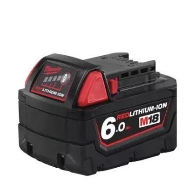 Milwaukee 18V 6Ah M18B6 Lithium-Ion REDLITHIUM Protection Li-Ion Battery