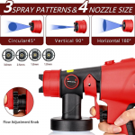 200W High Power Paint Sprayer for Milwaukee 18V Battery Cordless HVLP Spray Gun