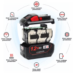 18V 12Ah Li-ion Battery for Milwaukee M18 48-11-1828 48-11-1850 48-11-1860 1852