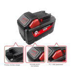 18V 9Ah Li-ion Battery for Milwaukee M18 48-11-1828 48-11-1850 48-11-1860 1852