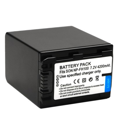 NP-FH100 Battery 4200mAh Battery for Sony NP-FH70 FH50 FH30 DCR-SX40 SX40R A230