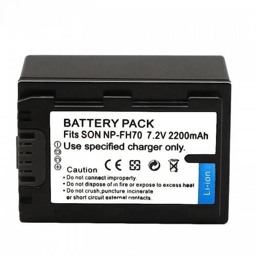 NP-FH70 NP-FH60 2200mAh Battery for Sony HDR-CX106 CX540 HC5 PJ610 UX20 XR200