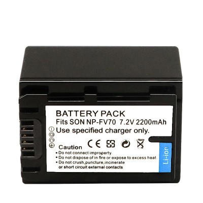 NP-FV60, NP-FV70 Battery for Sony HDR-XR550V HDR-XR550VE NEX-VG10
