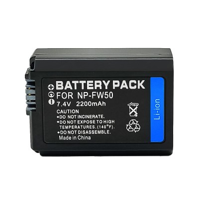 NP-FW50 Battery for Sony A7 A7M2 A7R A7M2 A6000 A6300 A6400 A6500 / DSC-RX10