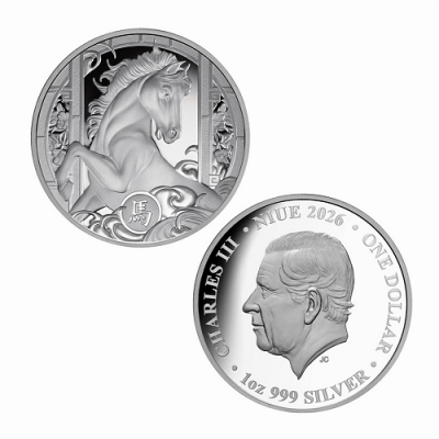 2026 New 1 oz Silver Lunar Year of the Horse Niue Collectible Coin