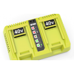 Quick Charger 2 port for Ryobi OP401 40V Lithium Battery, Compatible OP4015