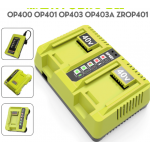 Quick Charger 2 port for Ryobi OP401 40V Lithium Battery, Compatible OP4015