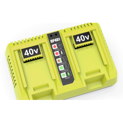 Quick Charger 2 port for Ryobi OP401 40V Lithium Battery, Compatible OP4015