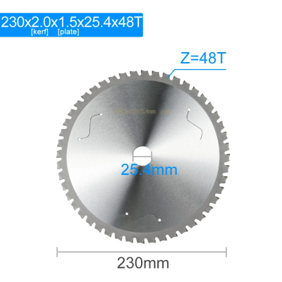 100PC 230mm TCT Circular saw Blade 48T for Iron Steel Metal Cutting Disc Tools