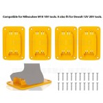 Power Battery Mount Hanger Shelf Storage Holder for Dewalt 12V 20V