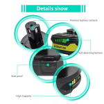 18V 3.0Ah Battery For Ryobi P108 P102 P103 P104 P107 Lithium Ion Tool