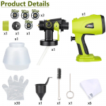 Cordless High Pressure Spray Gun Airless Paint Sprayer For Ryobi 18V Battery NEW