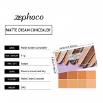 Medium Color Soft Matte Cream Concealer 8-Shade Fade Palette 