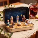 Mini Christmas Nativity Set in a Tin Box,Portable Pocket Nativity Scene Decor 3D Mini Christmas Nativity Set in a Tin Box,Portable Pocket Nativity Scene Decor 3D