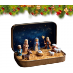 Mini Christmas Nativity Set in a Tin Box,Portable Pocket Nativity Scene Decor 3D Mini Christmas Nativity Set in a Tin Box,Portable Pocket Nativity Scene Decor 3D