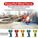 Jet Air Blower 130000RPM Leaf Blower Turbo Fan /5Nozzle for Ryobi 18v-20v Battery