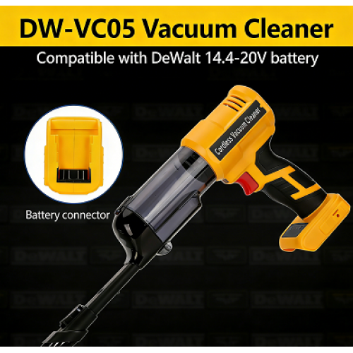 Cordless Vacuum for Dewalt 18V Battery 3-Speeds Handheld Electric Vacuum Cleaner
